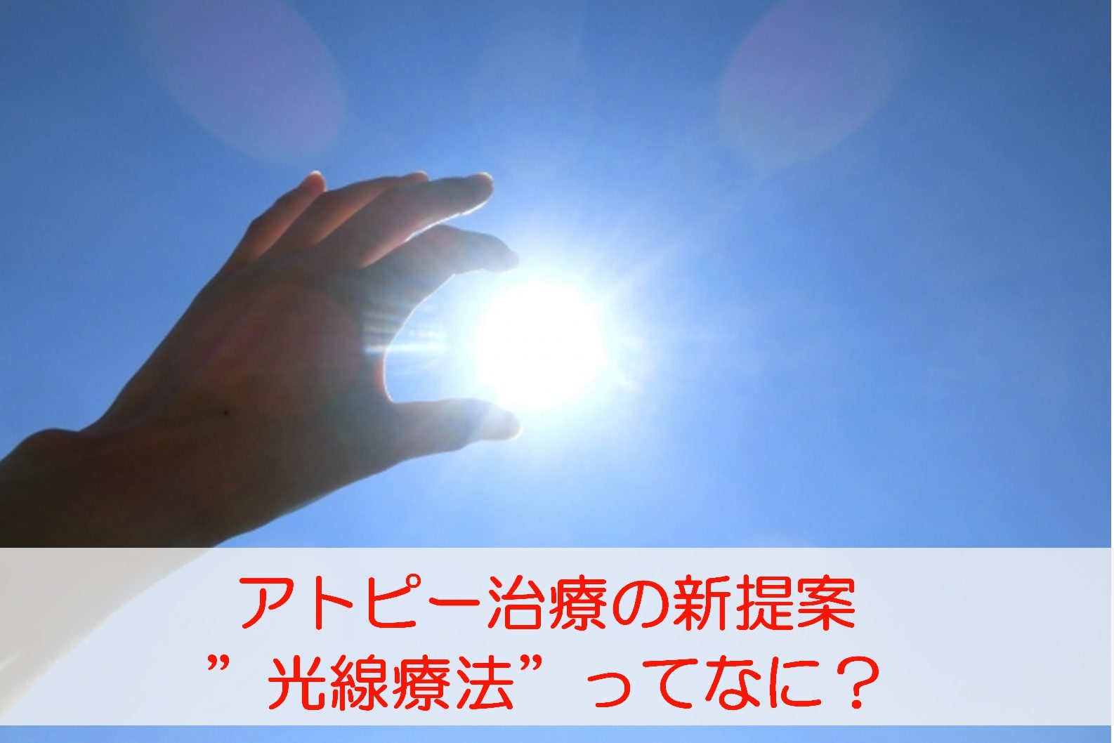 太陽と手